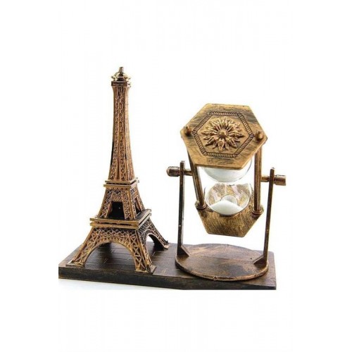 Masa Biblosu Dekoratif Süs Kum Saati Eyfel Kulesi Hediyelik Kum Saati