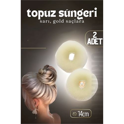 Turk Gold Saç Topuz Süngeri 2 ADET 14 CM Çap 6 cm Kalınlık