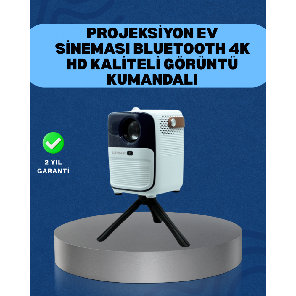 Ultra HD Çözünürlüklü Taşınabilir Projektör – 1920x1080 Piksel Görüntü Kalitesi (Kopya)