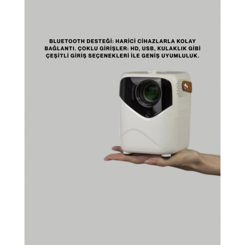 Ultra HD Çözünürlüklü Taşınabilir Projektör – 1920x1080 Piksel Görüntü Kalitesi (Kopya)