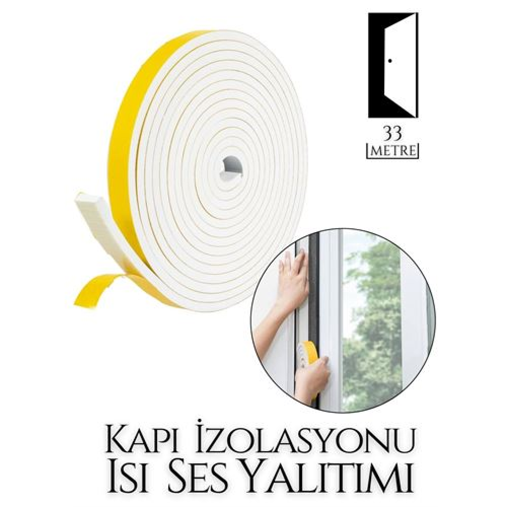 HSNET Kapı Ses Isı Yalıtım Sünger Bant 33 METRE