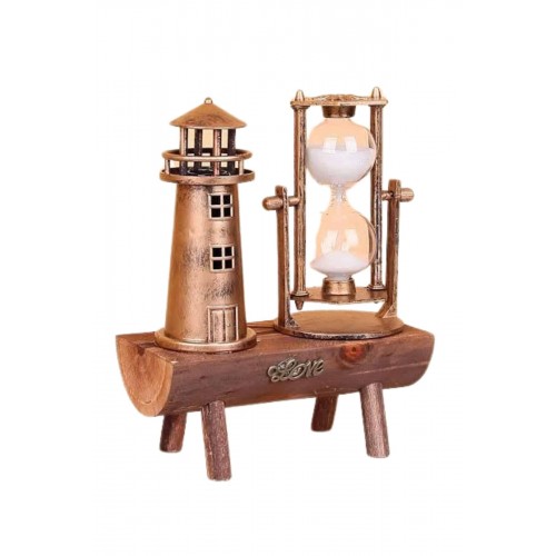 Hediyelik Kum Saati Retro Dekoratif Deniz Feneri Kum Saati