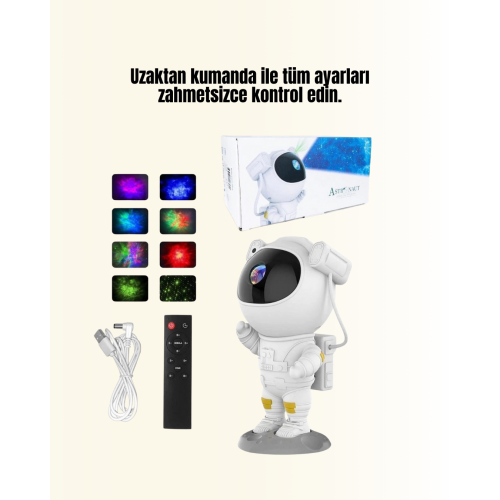 Dekoratif ve Fonksiyonel Astronot Projeksiyon Aydınlatma Dekoratif ve Fonksiyonel Astronot Projeksiyon Aydınlatma