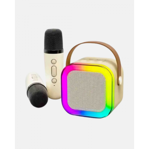 Taşınabilir Karaoke Hoparlör Bluetooth 5.0 ve Çift Mikrofonlu Taşınabilir Karaoke Hoparlör Bluetooth 5.0 ve Çift Mikrofonlu