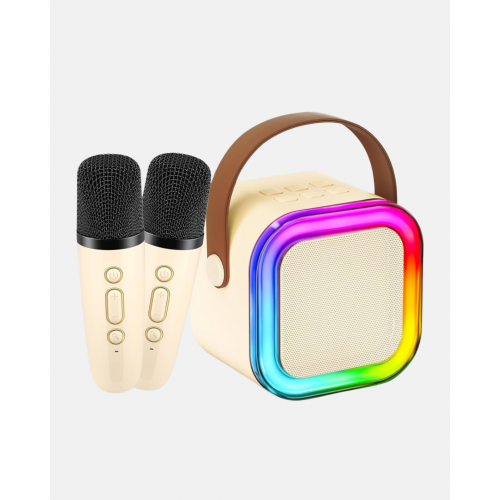 Taşınabilir Karaoke Hoparlör Bluetooth 5.0 ve Çift Mikrofonlu Taşınabilir Karaoke Hoparlör Bluetooth 5.0 ve Çift Mikrofonlu