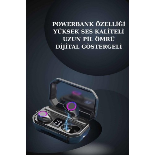 Kadınlar İçin 3 Kordonlu Akıllı Saat ve Dijital Göstergeli Powerbankli Bluetooth Kulaklık Dokunmatik Kontrol Kadınlar İçin 3 Kordonlu Akıllı Saat ve Dijital Göstergeli Powerbankli Bluetooth Kulaklık Dokunmatik Kontrol
