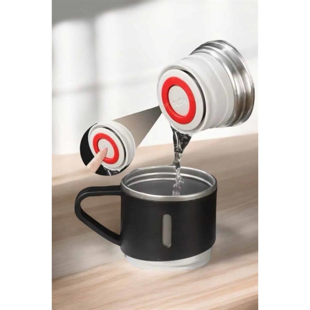 Paslanmaz Çelik 3’lü Termos Seti Vakumlu ve 8 Saat Isı Koruma