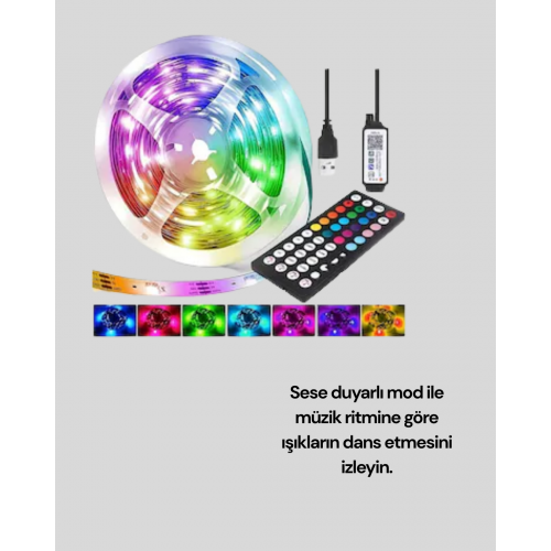 Su Geçirmez 10M Smart Şerit Led TV Arkası ve Oda Dekorasyonu İçin Su Geçirmez 10M Smart Şerit Led TV Arkası ve Oda Dekorasyonu İçin