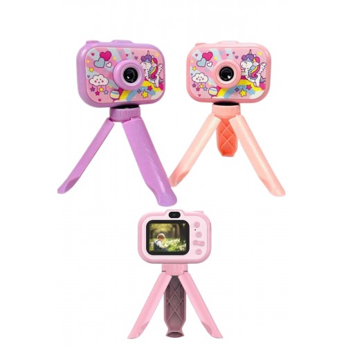 Çocuklara Özel Ayaklı Mini Fotoğraf Makinesi Dijital LCD Ekran