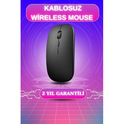 Kablosuz Mouse Fare Şarjlı Bluetooth Wireless Çift Modlu Sessiz Kablosuz Mouse Fare Şarjlı Bluetooth Wireless Çift Modlu Sessiz