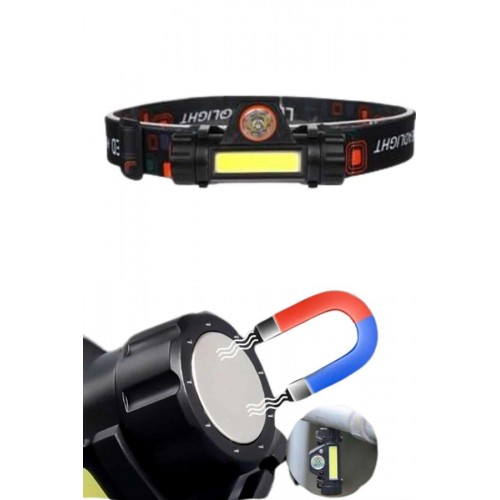 Ledli Şarjlı Kafa Lambası LED Şarjlı Su Geçirmez Kafa Feneri