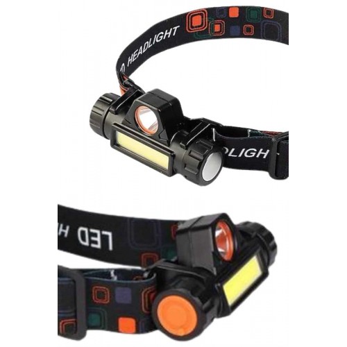 Ledli Şarjlı Kafa Lambası LED Şarjlı Su Geçirmez Kafa Feneri