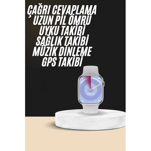 Akıllı Saat Kulaklık Hediyeli Uyku ve Sağlık Takibi Yapabilen Uzun Ömürlü