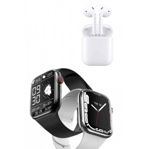 Akıllı Saat Kulaklık Hediyeli Uyku ve Sağlık Takibi Yapabilen Uzun Ömürlü