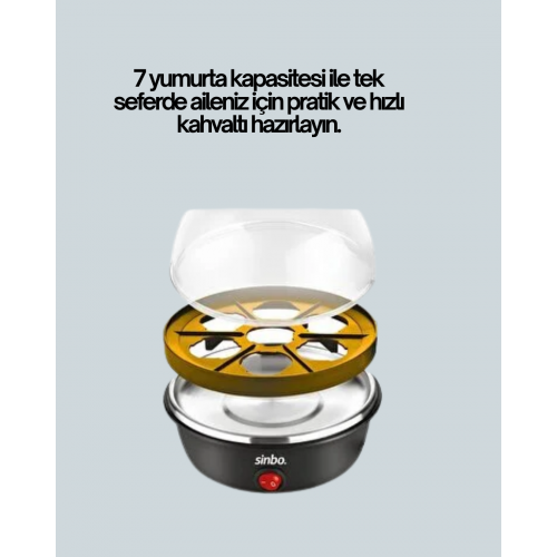 Otomatik Kapanma Özellikli Yumurta Pişirme Makinesi 7 Kapasiteli Otomatik Kapanma Özellikli Yumurta Pişirme Makinesi 7 Kapasiteli