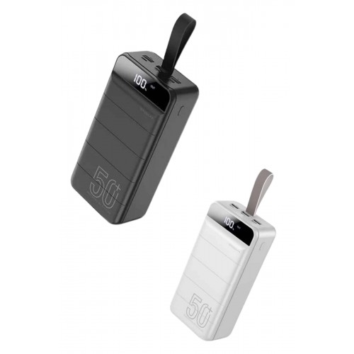 50.000 Mah Powerbank Turbo Hızlı Led Göstergeli Android İOS Uyumlu Taşınabilir Askılı