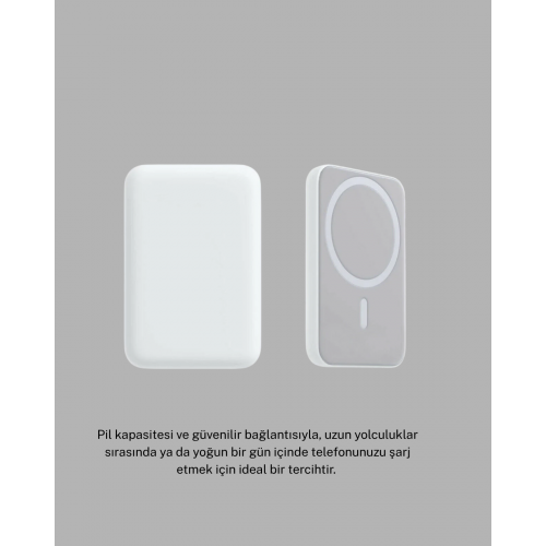 MagSafe 15W Kablosuz Hızlı Şarj Lightning Girişli Taşınabilir Batarya