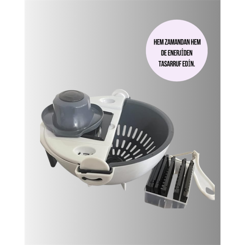 Süzgeçli Hazneye Sahip Çok Amaçlı Rende ve Dilimleyici Süzgeçli Hazneye Sahip Çok Amaçlı Rende ve Dilimleyici