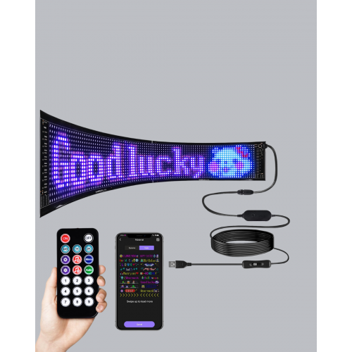 RGB LED Panel – USB Güç Girişli GIF ve Yazı Gösterimli Akıllı Ekran