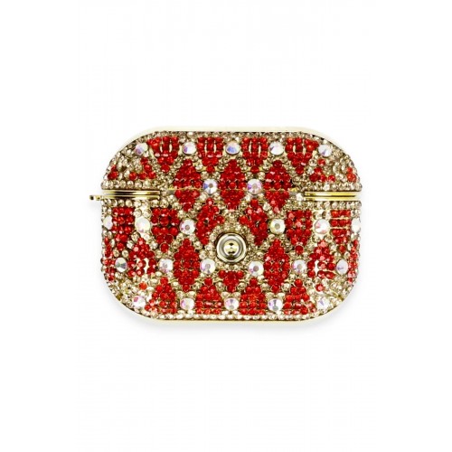 Airpods Pro 2 (2.nesil) Klor Taşlı Kılıf - Desen 1-(5796)