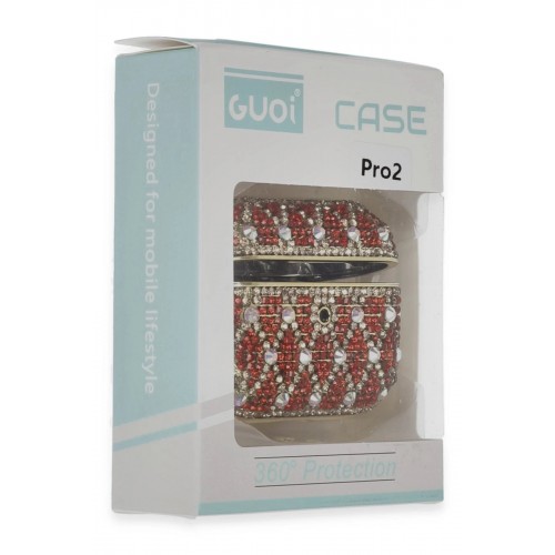 Airpods Pro 2 (2.nesil) Klor Taşlı Kılıf - Desen 1-(5796)