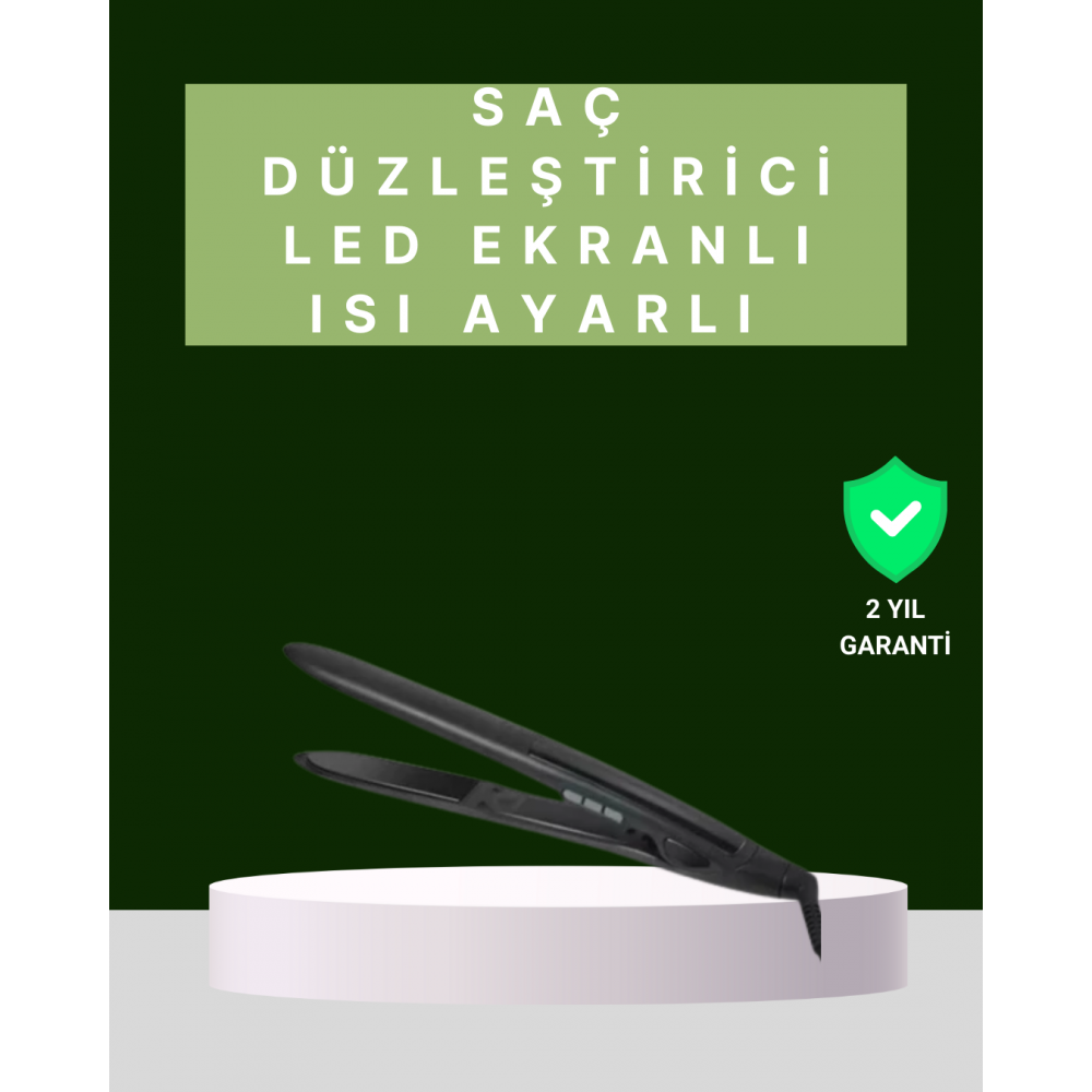 2025 Isı Ayarlı Titanyum Kaplama Seramik Plakalı Saç Düzleştirici Dijital Ekranlı A Kalite