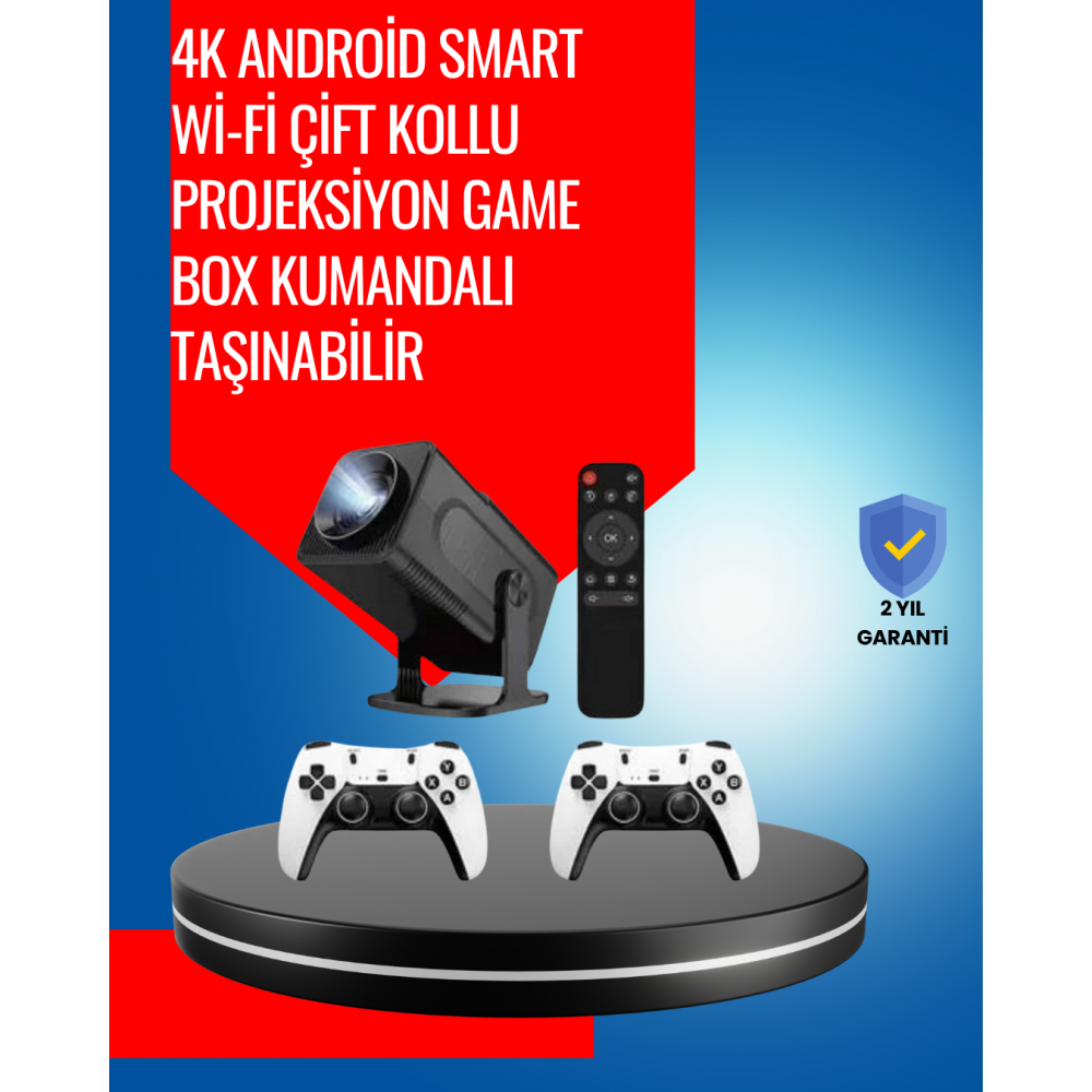 1.5 KG Ağırlığında 4500 Retro Oyunlu Multimedya Projektör