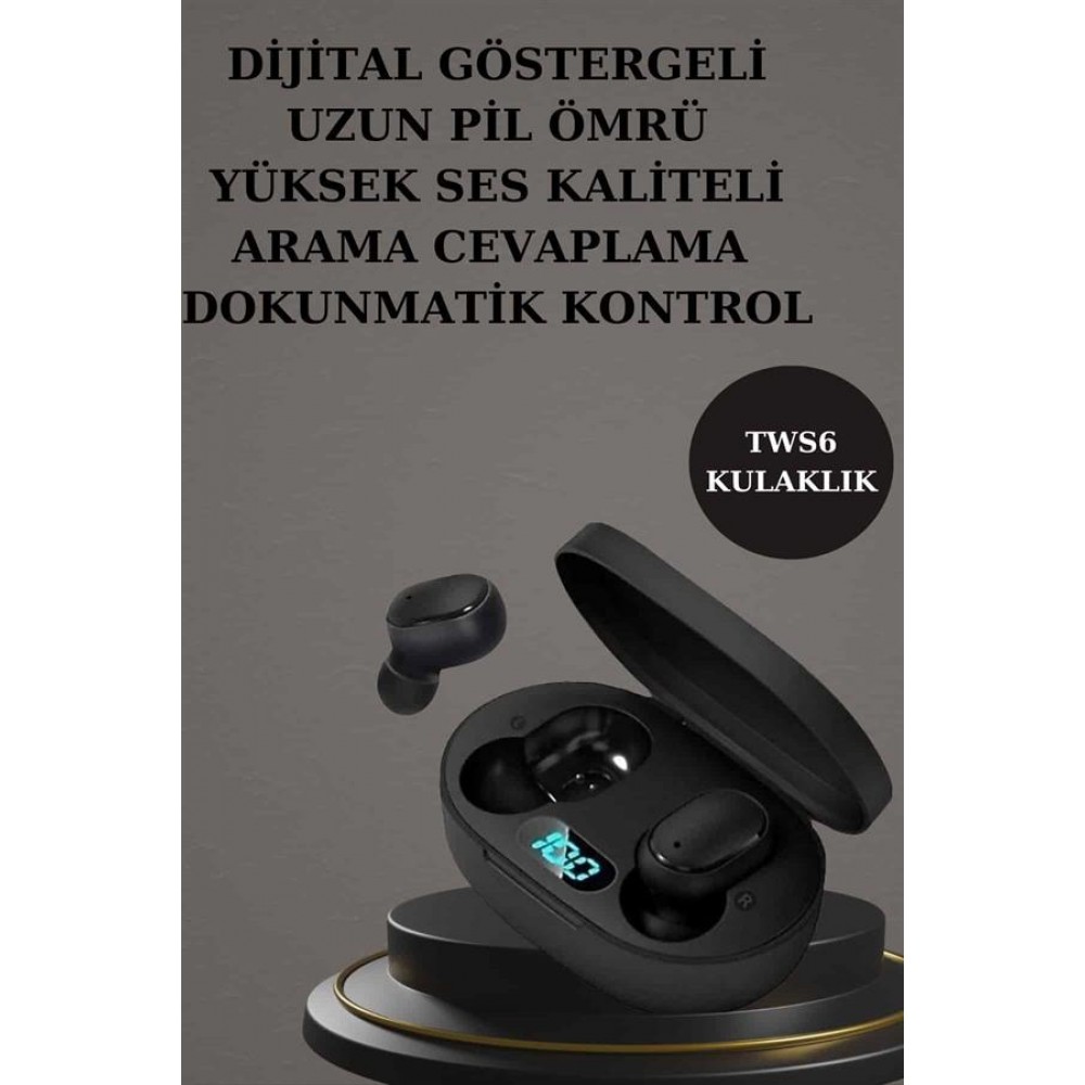 Nabız Ölçer Hediye Bileklikli Akıllı Saat ve Dijital Göstergeli Bluetooth Kulaklık Çoklu Şarj Girişi