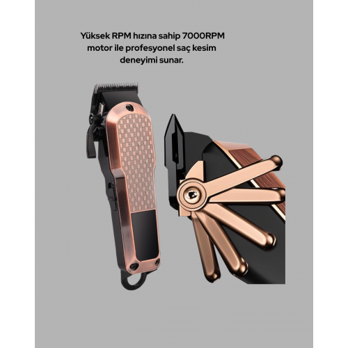 Şarjlı Saç Kesme Makinesi – Type-C Girişli LCD Ekranlı ve Sessiz Motor Şarjlı Saç Kesme Makinesi – Type-C Girişli LCD Ekranlı ve Sessiz Motor