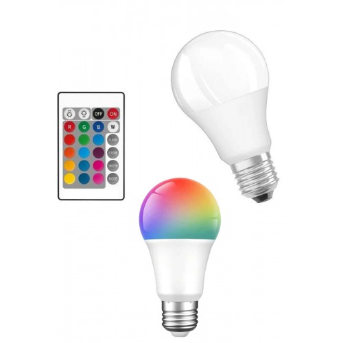 Akıllı RGB Led Ampul Led Uzaktan Kumandalı Renk Değiştiren Ampul
