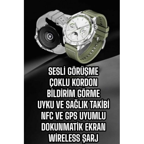 Akıllı Saat Sesli Görüşme Uyku ve Sağlık Takibi NFC Uyumlu Akıllı Saat Sesli Görüşme Uyku ve Sağlık Takibi NFC Uyumlu