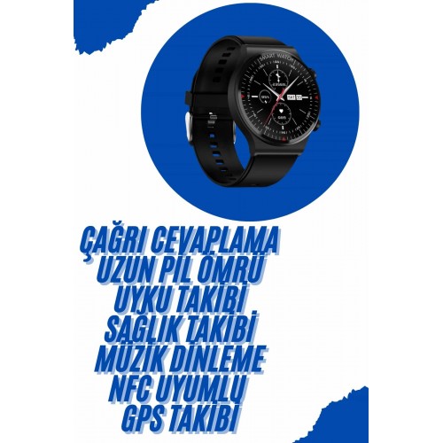 Akıllı Saat Yeni Nesil Üç Kordonlu Nabız Ölçer Çağrı Cevaplama