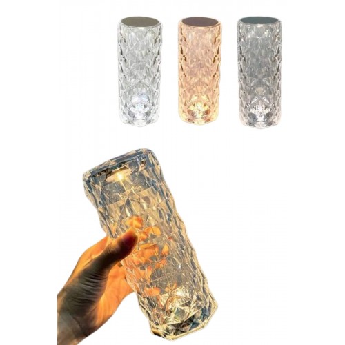 Yeni Nesil Modern Kristal Masa ve Gece Lambası Dokunmatik Renk Değiştirebilen