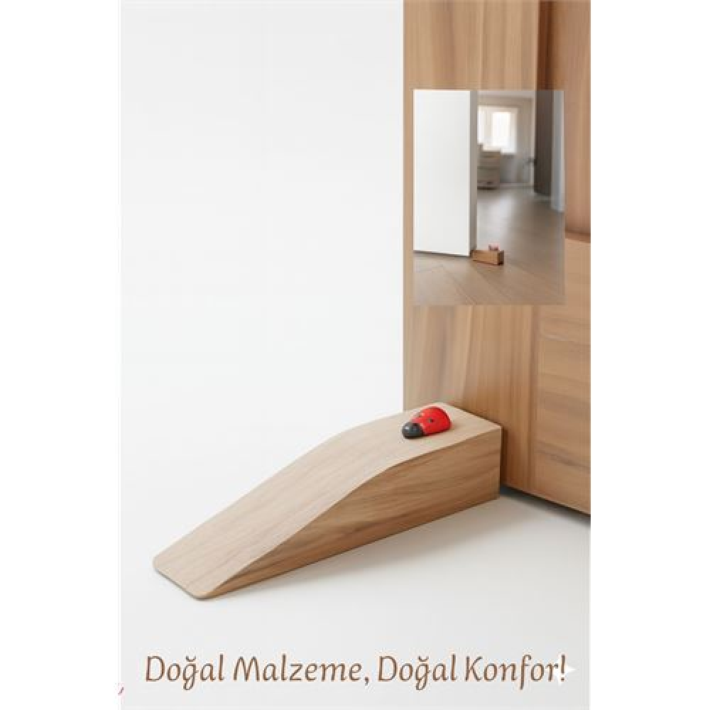 Uğur Böcekli Ahşap Kapı Tutucu – Kapı Stoperi Kaymaz Dekoratif Dayanıklı Sessiz Çözüm 71