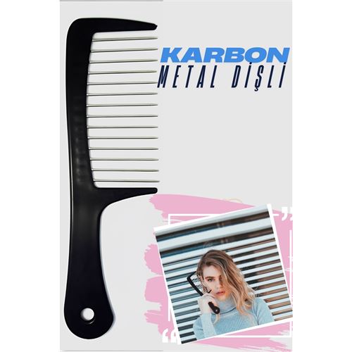 Turk Metal Dişli Masaj Etkili Saç Açma Tarağı