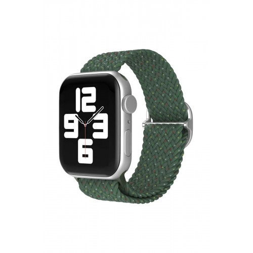 Apple Watch 38mm Star Kordon - Benekli Koyu Yeşil-(5796)