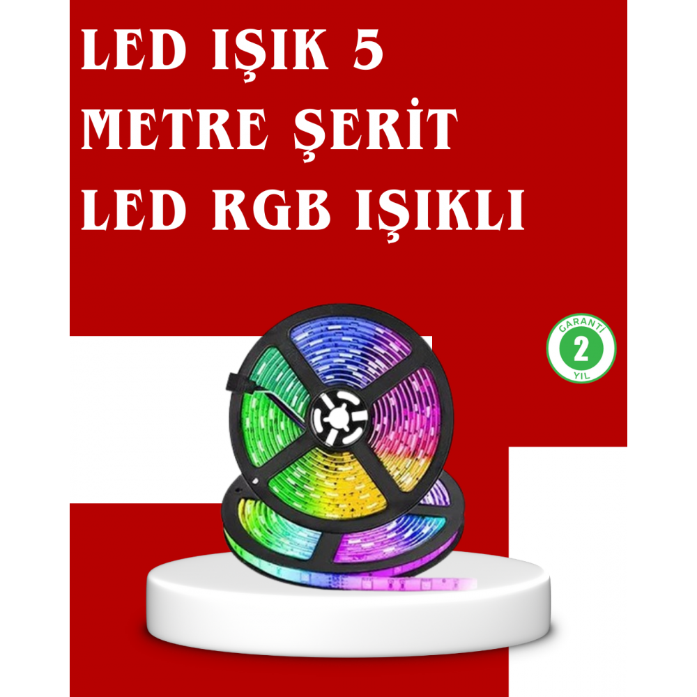 5 Metre Kumandalı RGB Şerit LED Aydınlatma