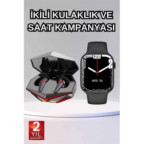 İkili Set Dev Kampanya Ucuz Kulaklık Ucuz Akıllı Saat Gürültü Önleyici Uzun Pil Ömrü