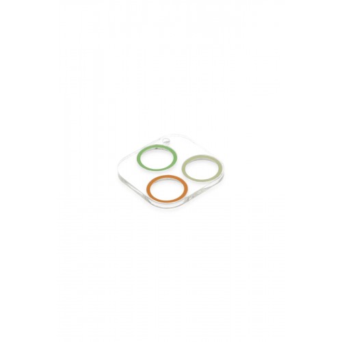 iPhone 12 Pro Max Renkli Kamera Lens Koruma Cam - Sarı-Turuncu-(5796)