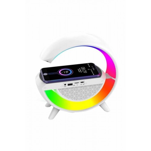 Bluetooth Hoparlör G Şekli Atmosfer Akıllı Rgb Lamba Wireless Kablosuz Şarj