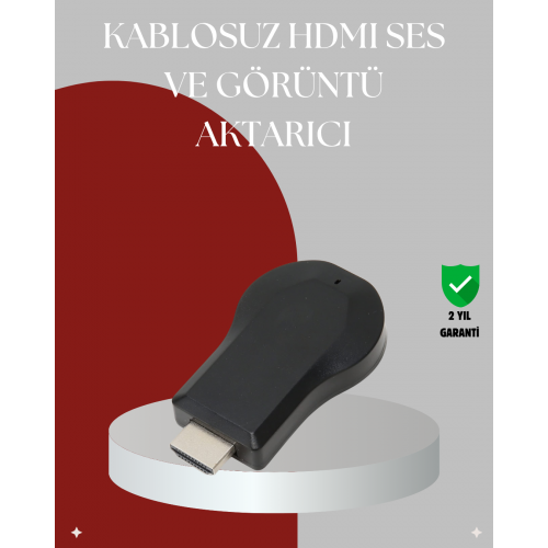 AirPlay ve DLNA Destekli Kablosuz HDMI Ekran Paylaşım Cihazı
